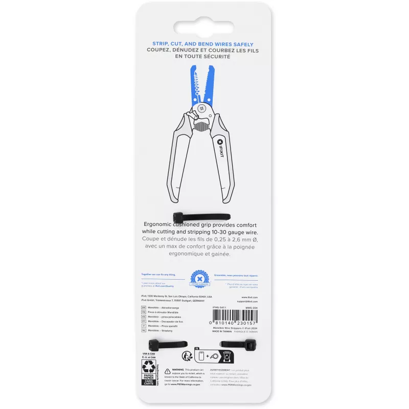 iFixit IF145-547-1 Mandible pelacables, hasta 4,75 mm², negro/azul