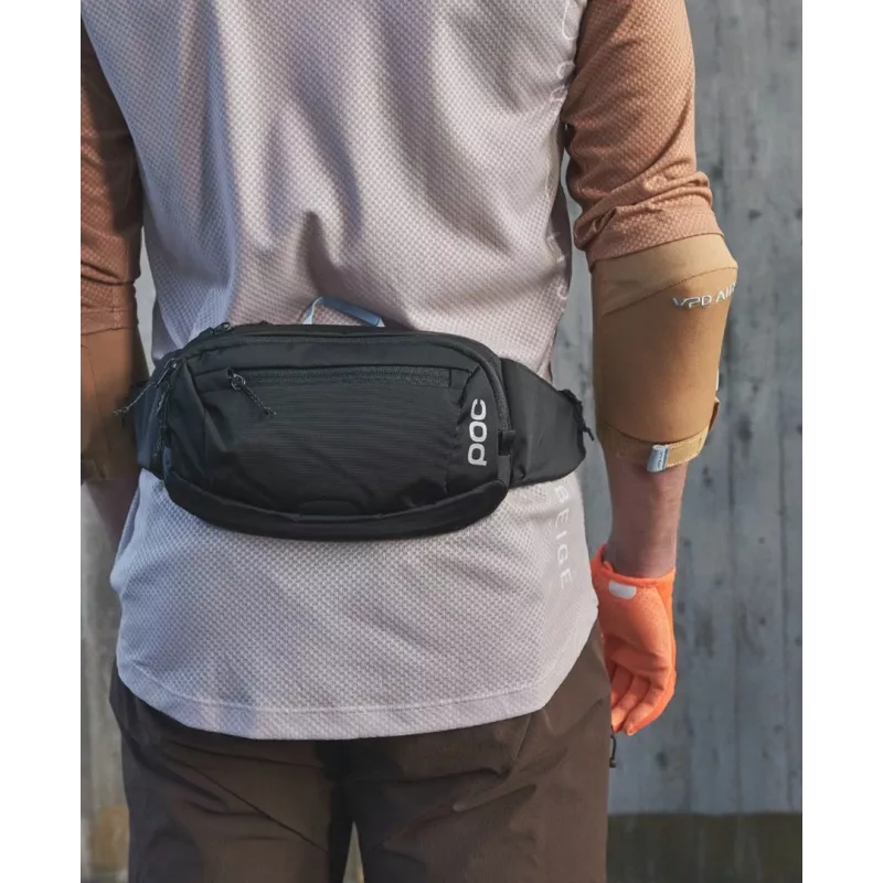 Riñonera POC Lamina Hip Pack, 2 L, Negro (Uranium Negro), unisex