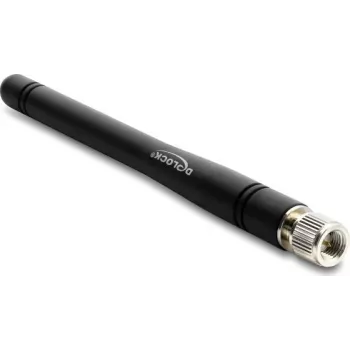 Antena DELOCK LTE conector macho SMA 1,0–5,23 dBi omnidireccional rígida negra