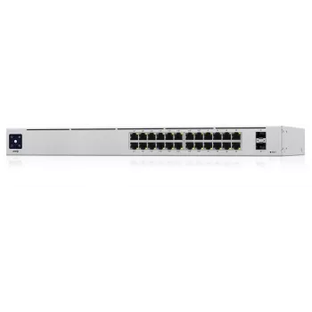 Ubiquiti UniFi 24 puertos PoE gestionado L2/L3 Gigabit Ethernet (10/100/1000) Power over Ethernet (PoE) 1U plateado