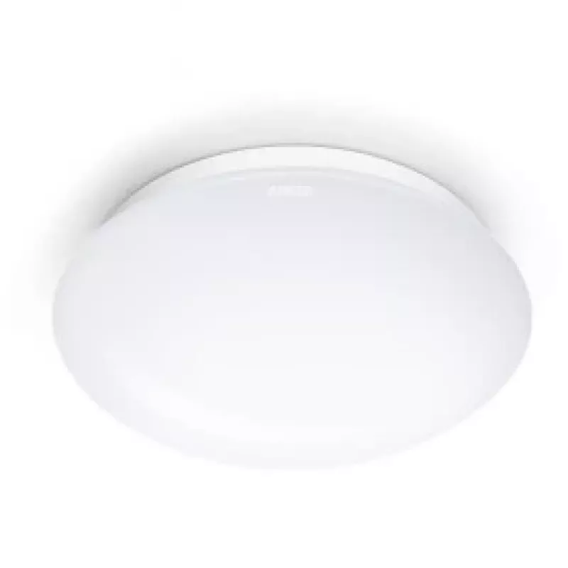 Lámpara de techo Steinel RS 16 L, casquillo E27, 100 W, blanco, redonda, Ø 27,5 cm, altura 95 mm, detector de movimiento