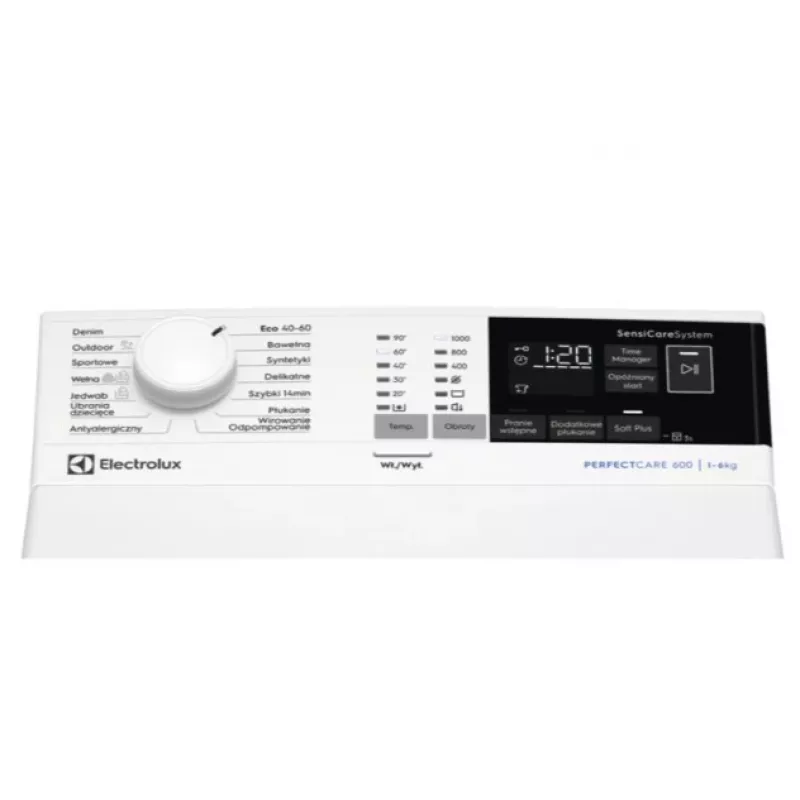 Lavadora de carga superior Electrolux EW6TN4062P, 6 kg, 1000 rpm, 40 L/ciclo, 890x400x600 mm, blanca