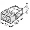 Wago 2273-202 conector/empalme de cables transparente, blanco