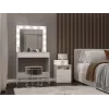 Tocador de dormitorio Topeshop Z.MARINA LUSTRO BIEL — aglomerado blanco, 2 cajones