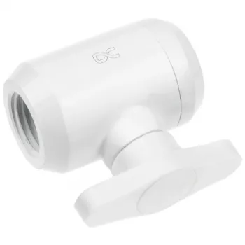 Alphacool Eiszapfen válvula de bola de 2 vías, G1/4, blanco