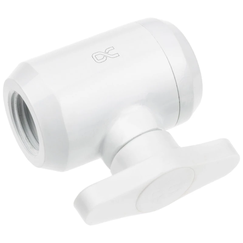Alphacool Eiszapfen válvula de bola de 2 vías, G1/4, blanco
