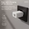 Cargador USB de pared DIGITUS 20W, 1x USB-C, 1x USB-A, entrada 100–240V, blanco
