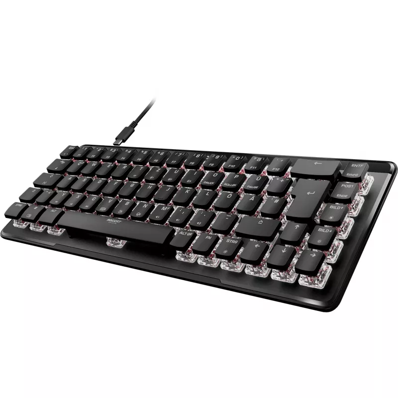 Vulcan II Mini Air, Teclado Gaming Negro, Distribución DE, TITAN II Optical Red
