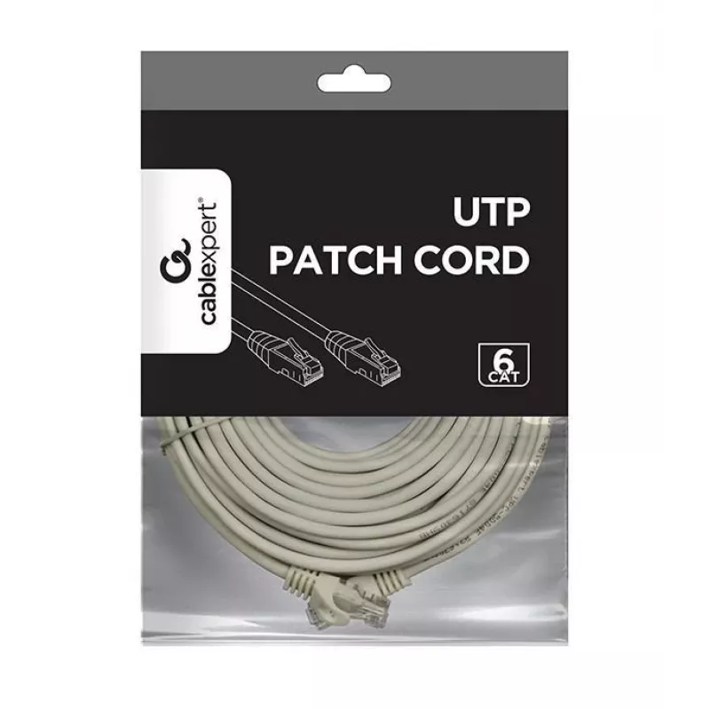 Cable de red CAT6 UTP 15M/Gris PP6U-15M GEMBIRD