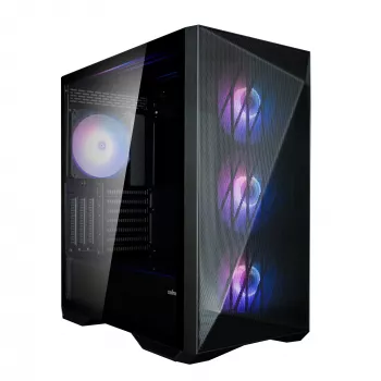 Zalman Z9 Iceberg MS negro caja de PC ATX mid tower con 4 ventiladores ARGB de 140 mm - torre midi/mini - ATX