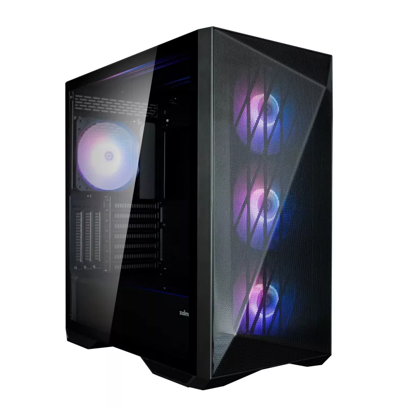 Zalman Z9 Iceberg MS negro caja de PC ATX mid tower con 4 ventiladores ARGB de 140 mm - torre midi/mini - ATX