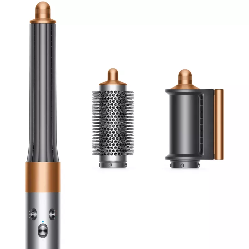 Multistyler Dyson Airwrap Origin Warm Copper Nickel — multistyler, 1300 W, 3 niveles de calor/velocidad, base 360°, cable de 2,675 m