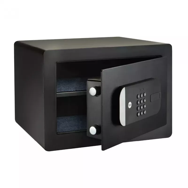Caja fuerte independiente Yale YSS/250/EB1 — cerradura electrónica y de llave, negra, 250×300×350 mm