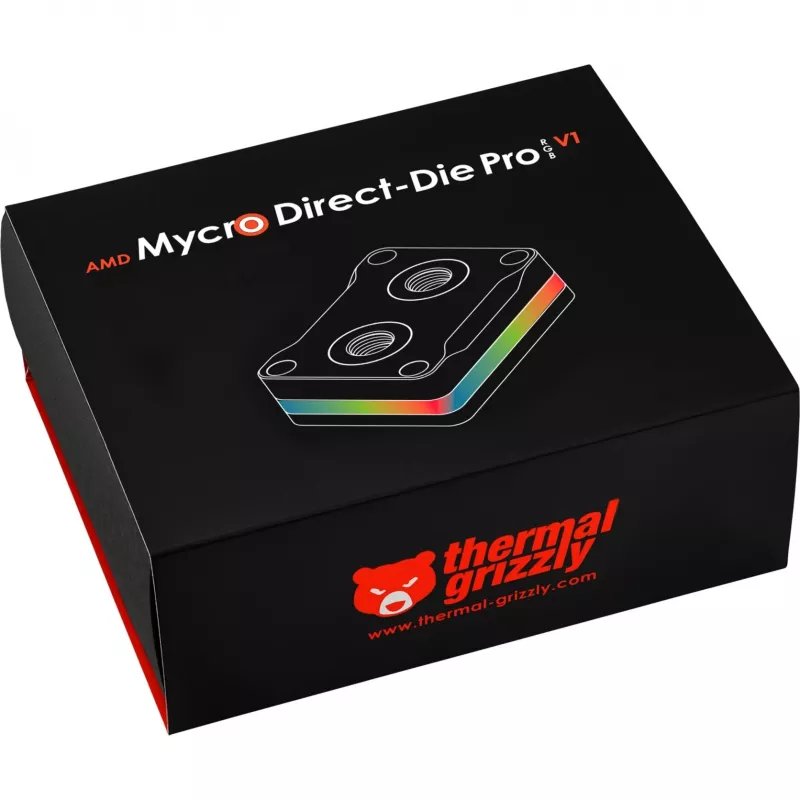 Thermal Grizzly AMD Mycro Direct-Die Pro RGB V1 refrigeración líquida para CPU, negro