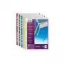 Funda transparente ELBA, A4 con borde de color, PP, 0,09 mm, cristal transparente, abierta por arriba, perforación europea, 230 x 310 mm (M971889)
