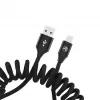Cable de datos USB a Lightning Tellur Extendable 3A, 1,8 m, negro