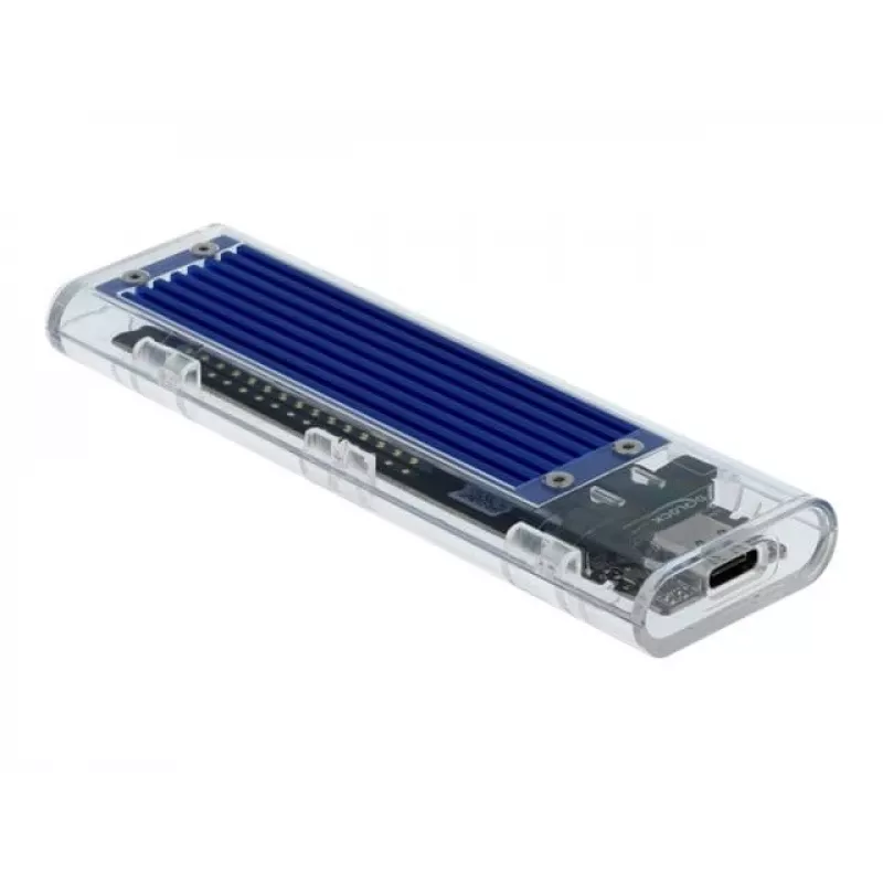 Carcasa para SSD DeLOCK 42620 carcasa externa para SSD M.2 NVME PCIe con conector hembra USB Type-C, transparente