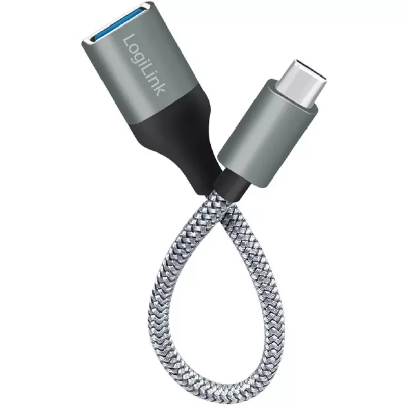 LogiLink adaptador USB 3.2 Gen1 Type-C C/M a USB-A/F OTG aluminio 0,15 m