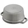 Staub La Cocotte redonda de hierro fundido 26 cm, gris grafito