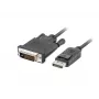 Adaptador de cable de vídeo LANBERG DisplayPort a DVI-D CA-DPDV-10CU-0018-BK, 1,8 m, negro