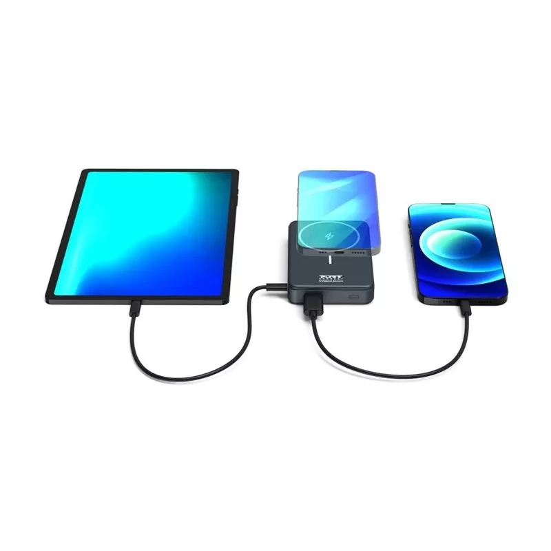 Batería externa Port Designs 907005 10000 mAh carga inalámbrica Negro