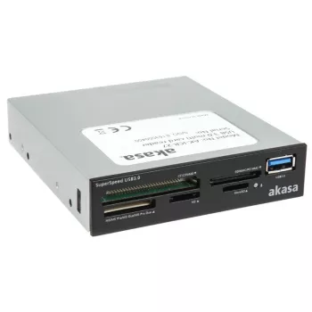 Lector de tarjetas Akasa AK-ICR-27 USB 3.2 Gen 1 (3.1 Gen 1) Interno Negro, Gris