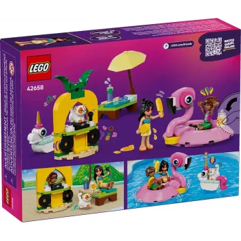 Juguete de construcción LEGO Friends Set 42658 Fiesta en la piscina con unicornio y flamenco, figuras y accesorios