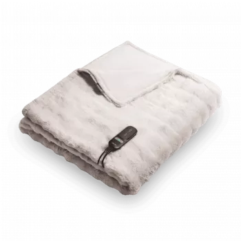 Manta eléctrica Duux Yentl, 200 x 200 cm | DXOB12 | Número de niveles de calor 9 | Número de personas 1 | Lavable | Mando a distancia | Peluche premium | 200 W | Bubble Gris