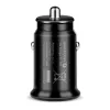 everActive CC-25C cargador de coche, 2x USB 12 W, con cable USB-C