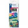 Staedtler Design Journey Around the World Europa 3001 C6-1 rotuladores de doble punta, 6 uds.