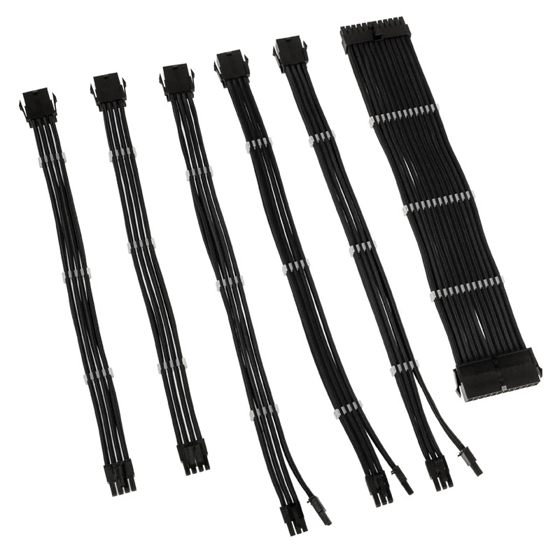 Kolink Core Adept set de extensión de cables con funda - negro