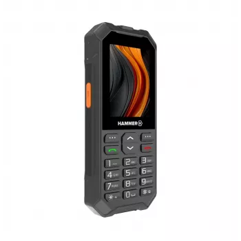 Teléfono móvil Hammer 6 LTE, 2,4" IPS, doble SIM, 2500 mAh, negro (TEL000927)