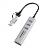Hub USB 3.0 USB-A, ranura SD/microSD, 2 en 1
