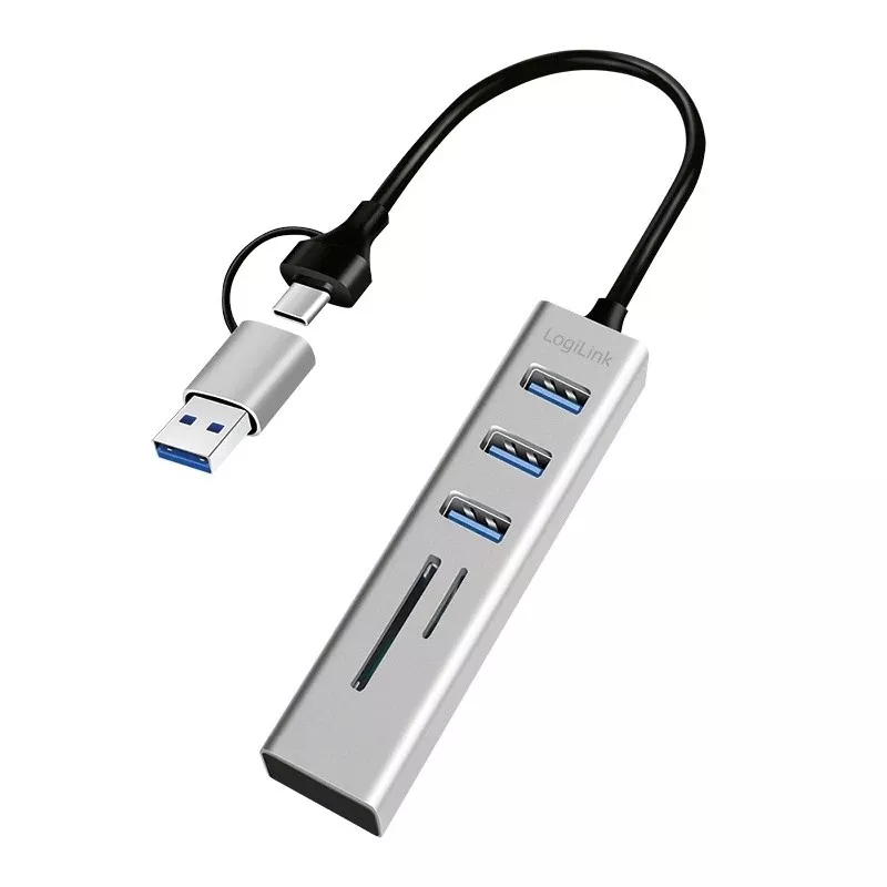 Hub USB 3.0 USB-A, ranura SD/microSD, 2 en 1