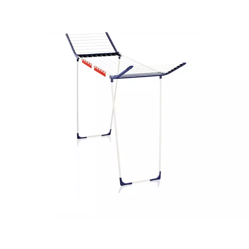 Tendedero Leifheit Pegasus 180 Maxx Winged — tendedero de suelo, 18 m de cuerda, altura ajustable 1080–1280 mm, 550×1100×1280 mm, azul/blanco