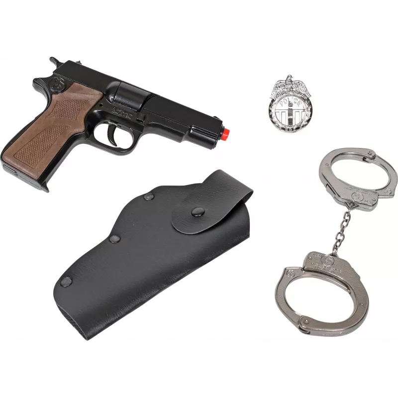 Set de policía de juguete Pulio 155425/6 con accesorios – figura de juego de rol y equipo