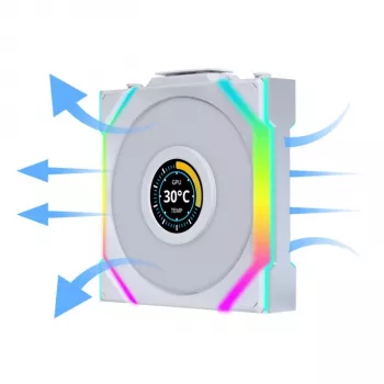 Ventilador Lian Li UNI FAN SL Wireless LCD 120 12 cm Blanco 31 dB 51,45 cfm