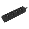 Regleta de alimentación Lanberg PS0-04E-0100-IEC-BK 1 m 4 tomas de corriente para interior negro