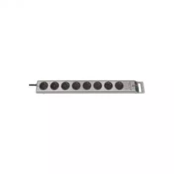 Brennenstuhl Super-Solid Line - Regleta de enchufes - 8 salidas - Plata (1153340118)