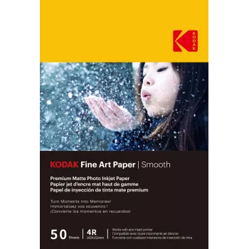 Papel Kodak Fine Art 230g mate recubierto liso 4/6x50
