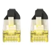Cable de conexión DIGITUS CAT 6A S/FTP DK-1644-A-020-BL-10, 2 m, negro, 10 uds.