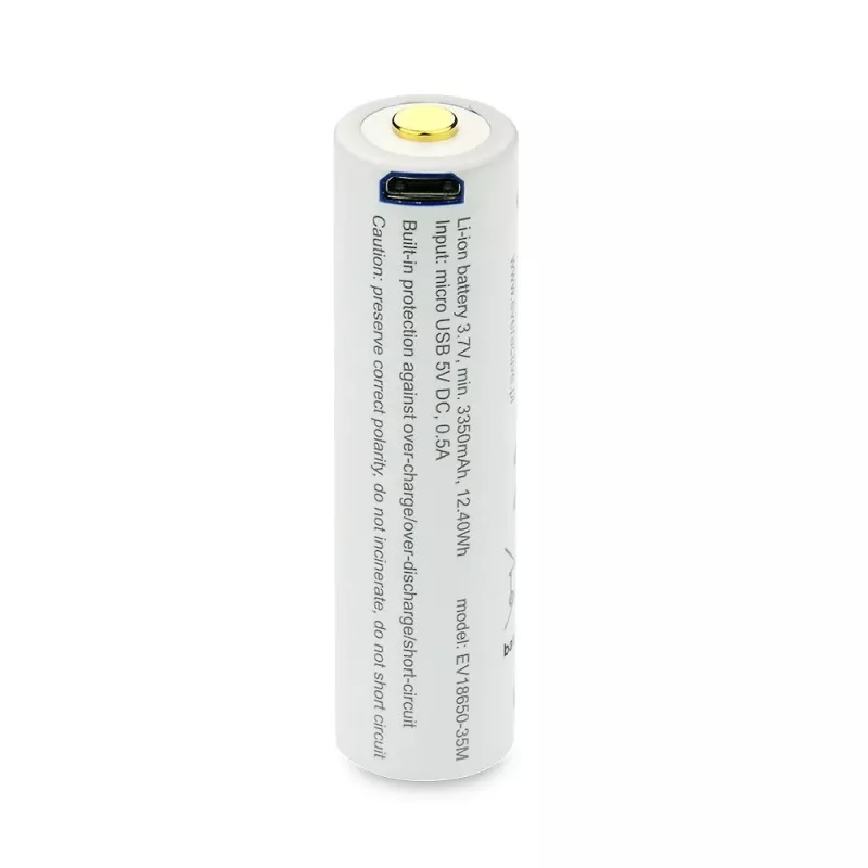 Batería Li-Ion 18650 3,7V everActive 3500mAh (1 ud.) micro-USB con protección