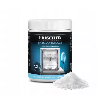 Sal especial para lavavajillas FRISCHER FR00101_1200, 1,2 kg, sal ablandadora de agua en envase de plástico