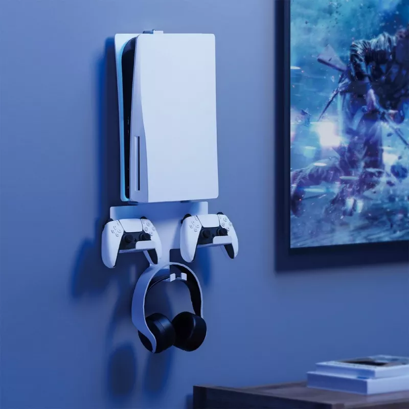 Soporte de pared MACLEAN RS181 para PlayStation 5 — diseño que ahorra espacio, instalación sencilla