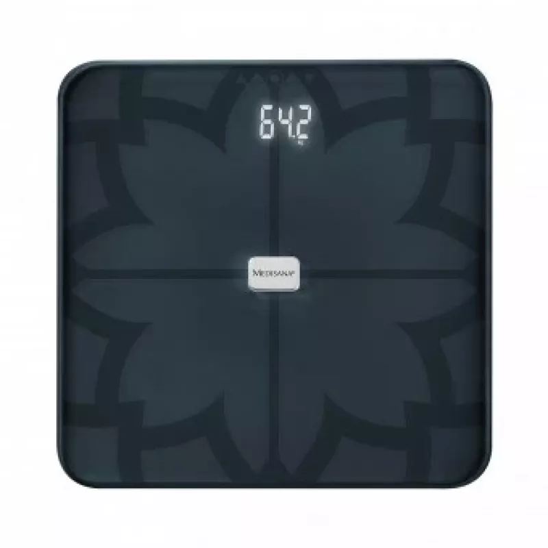 Medisana BS 450 báscula de análisis corporal, máx. 180kg, negro, Bluetooth, sensores ITO (40510)