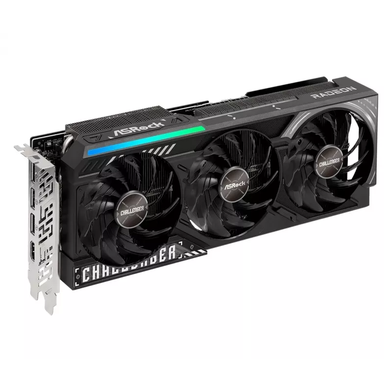 Tarjeta gráfica ASRock Challenger Radeon RX 9070 XT — 16 GB GDDR6, 256 bits, PCIe 5.0, refrigeración activa de 3 ventiladores