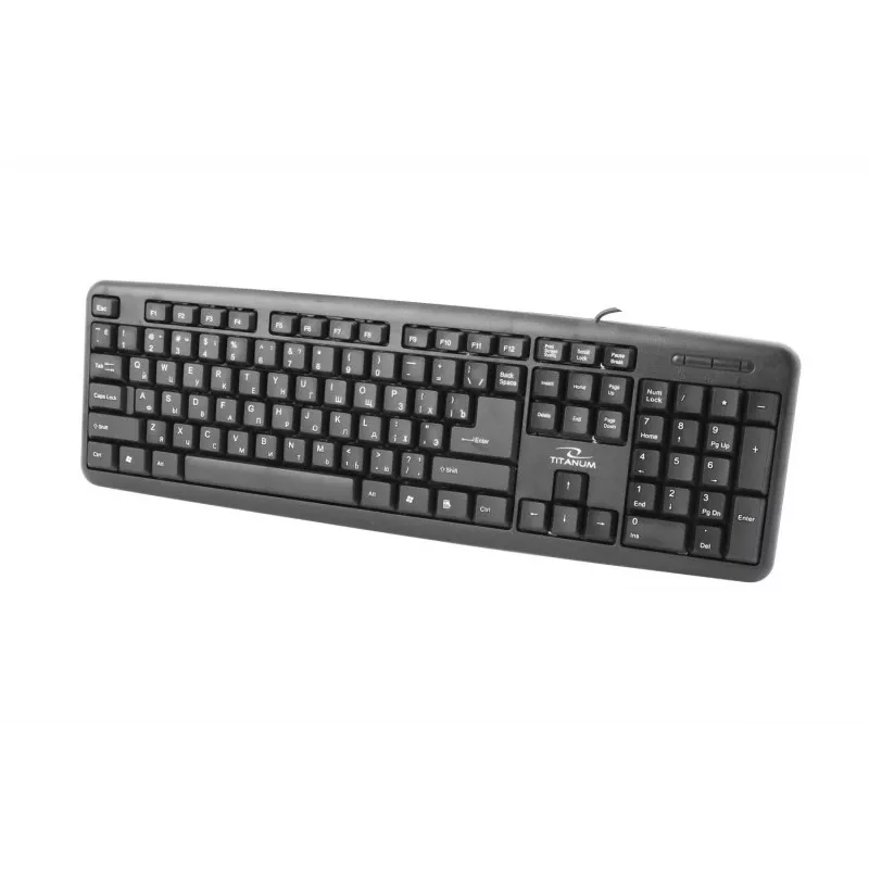 Teclado Esperanza TKR101 Office USB QWERTY inglés, ruso negro