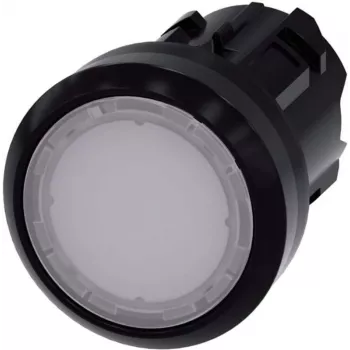 Pulsador Siemens actuador plano, anillo frontal plástico blanco SIRIUS ACT 3SU1001-0AB60-0AA0 1 ud. (3SU1001-0AB60-0AA0)