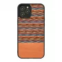 Funda protectora Man and Wood para iPhone 12 / 12 Pro — patrón de cuadros marrón con borde negro