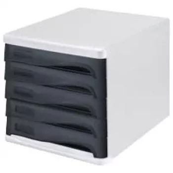Cajonera helit negra DIN A4 con 5 cajones (H6129998)